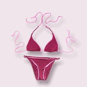 BECCA | Burgundy/Purple Triangle Two Piece Bikini | Size: S/M